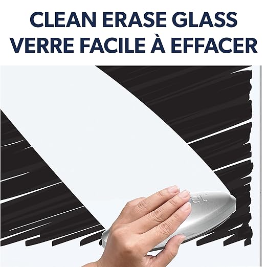 Quartet Glass Whiteboard, Magnetic Dry Erase Board, Wall Mounted Whiteboard for Office, School and Home, 85" x 48", White (G8548IMW)