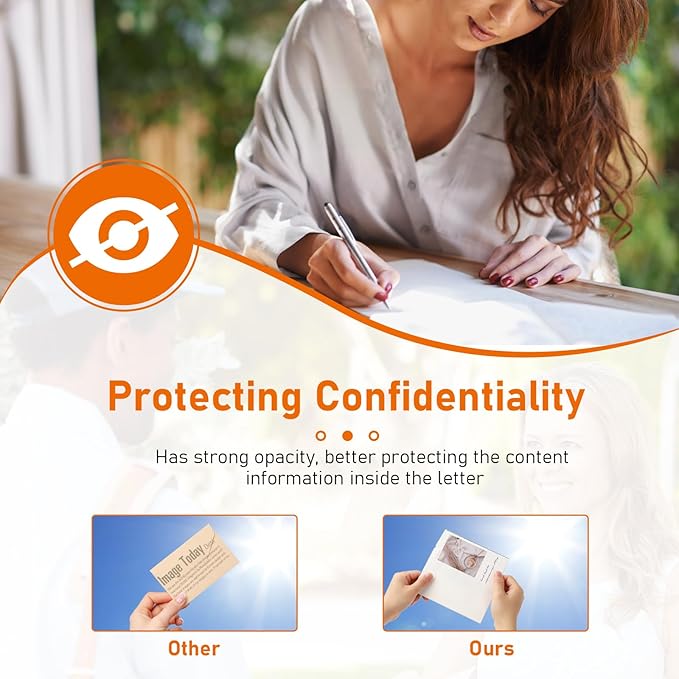 100 Packs Cream Blank Cards and Envelopes 5 x 7 Off White Heavyweight Folded Cardstock and A7 Envelopes Printable Self Seal for Wedding Invitations, Greeting Cards, Party