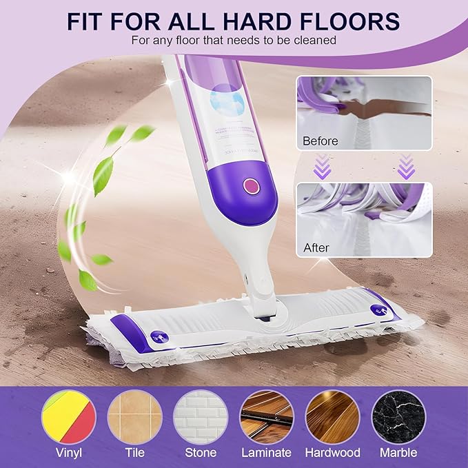 5X Cleaning Power Mop Pads for Swiffer Power Mop, Disposable Power Mop Pad Refills, Replacement Floor Cleaning Refills, Multi-Surface Wood Floor Replacement Pads (25)