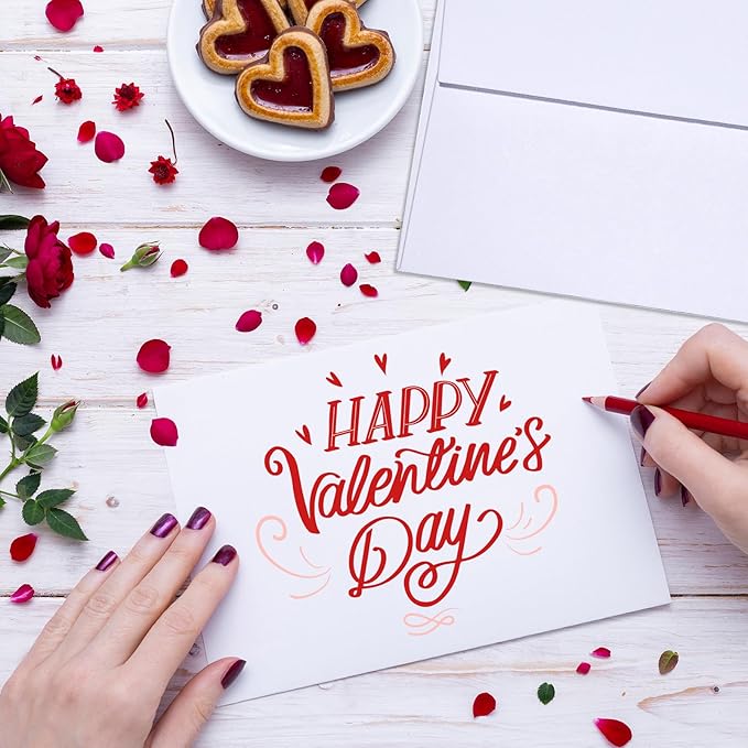 Blank Cards With Envelopes 5x7 - 25 Pack Cardstock and Envelopes, Blank Thank You Cards