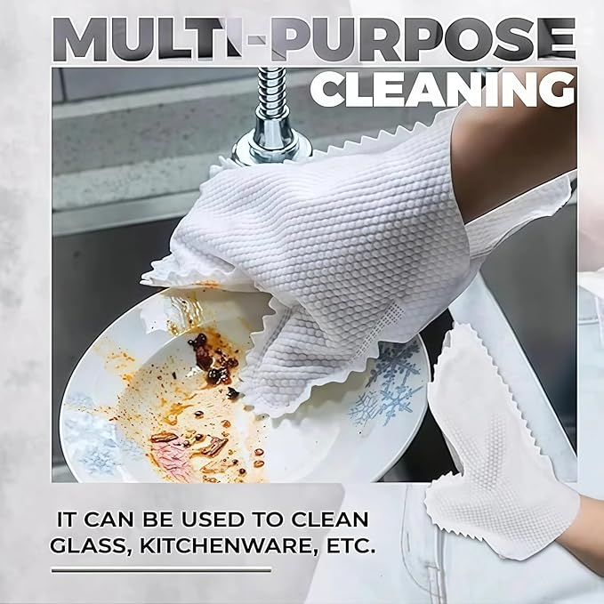 120 Pieces Multi-Purpose Washable Dusting Gloves, Microfiber Gloves for Plants, Disposable Duster Sleeves for Cleaning (60pc)