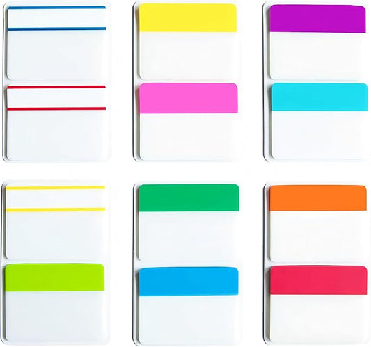 KICNIC 2 Inch Sticky Tabs Index Tabs 240 Pieces, Colored Reading Tabs Self Adhesive, Arrow Flags Pages Markers for Binder, Books, File Folders and Notebook [12 Colors] Writable, Repositionable