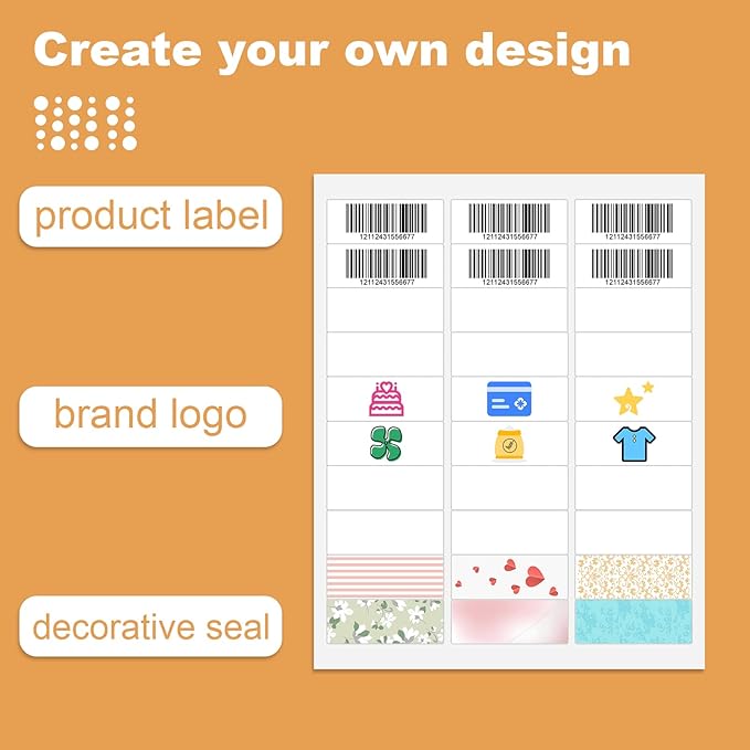 RBHK 1" x 2-5/8" Label Sticker Paper for Laser/Inkjet Printer, 8.5"×11" Address Mailing Labels, Matte White, 30 per Page [500 Sheets, 15000 Labels]