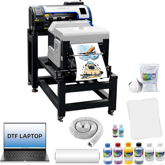 Lancelot M1630 Pro DTF Printer Bundle: Ultimate Automatic T-Shirt Printing Station w/Smart Maintenance, Mobile Workstation & Pro-Grade Equipment – Perfect for Startups & Small Businesses