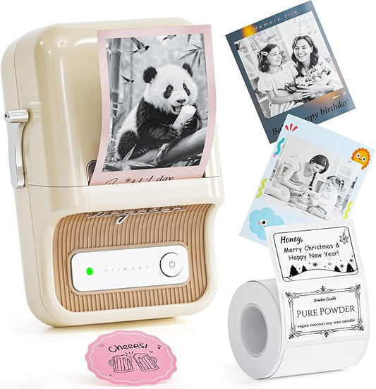 NIIMBOT B21 Pro Label Maker with Tapes, 300DPI HD Label Printer, Sticker Maker for Home Organization, Photo Print, Study Graphics, Scrapbook