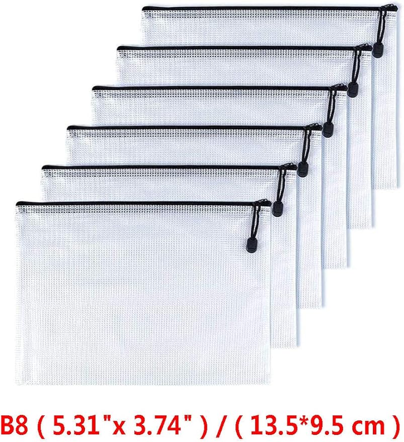 Oaimyy-B8,12 Pcs,Plastic Small Zipper Pouch Document Folders Bag & Zip File Folders for School Office Supplies, Travel,Puzzles Games Organizing Storage