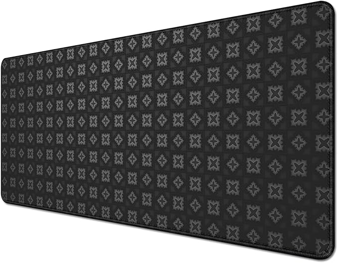 Black Mouse Pad Desk Mat for Keyboard and Mouse,Mouse Pad for Laptop Large Computer Mouse Pads Gaming Pad,Long Mousepad with Stitched Edge Non-Slip Rubber Base for Work Study (27.5X11.8 in)