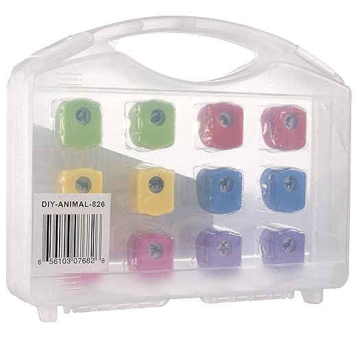 Scrapbook Paper Punchers - 12 Unique Animal Hole Punchers - Scrapbooking Supplies kit and Accessories, DIY Craft Card Making, Office Supplies, Gifts