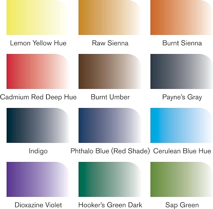 Winsor & Newton ProMarker Watercolor Marker Set, 12 Count, Landscape Tones