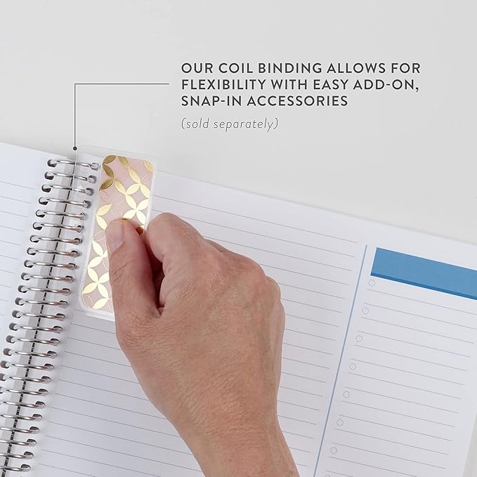 Erin Condren 7" X 9" Spiral Bound Productivity Notebook, Star Wars Watercolor Leia, Functional 160 Lined Page and 80Lb Thick Paper Spiral Notebook, Stickers Included