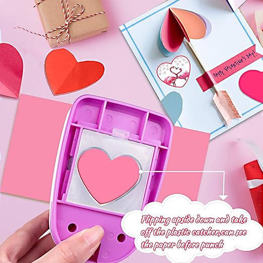 Heart Paper Punch, Paper Punch for Crafting, 2 inch Heart Hole Punches, Hearts Punches for Papers Crafts, Hearts Shaped Hole Puncher, Large Hearted Hole Puncher, Hearted ScrapbookingPunch