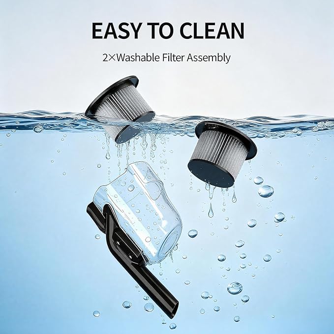 Gruecoinno Cordless Vacuum Cleaner for Milwaukee M18 18V Battery, 500W Handheld Vacuum Cleaner with Washable Filter, Portable Stick Vacuum for Floor Carpet Car Hardwood Pet Hair(Battery Not Included)