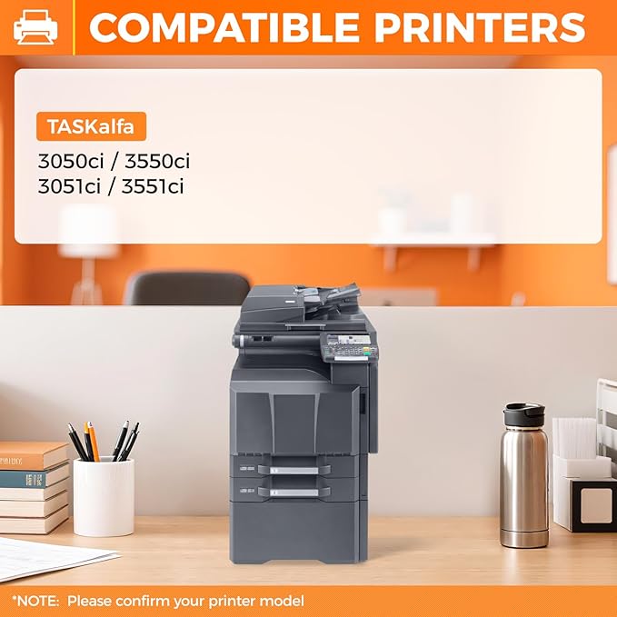 TK-8307 TK8307 Toner Cartridge 4-Pack High Capacity Replacement for TK-8307K TK-8307C TK-8307M TK-8307Y Works with Kyocera TASKalfa 3050ci 3550ci 3051ci 3551ci Laser Printer Black Cyan Magenta Yellow