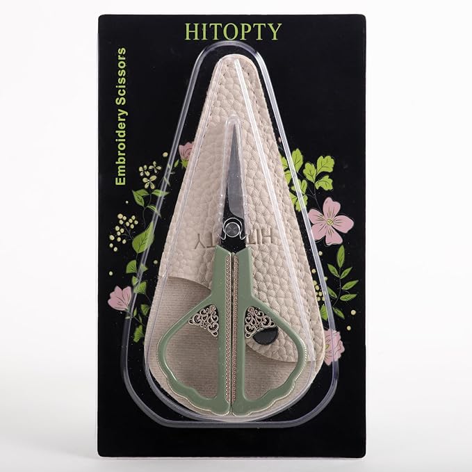 Sewing Scissors - Small Sharp Scissors with Cover for Home, Office, Travel, Craft, Precision Detail Thread Paper Cutting