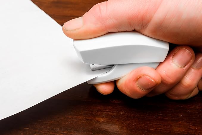 Aria Premium Mini Stapler Set - with Built-in Staple Removers, 2000 Standard Staples Included - for Office, School, and Travel, Set of 2, Black & White