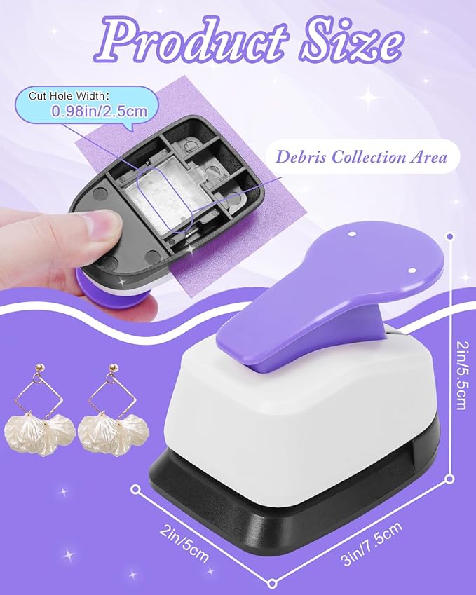 UCEC Double Post Punch Earring Two Hole Puncher for Cards, Earring Cards with Holes for DIY Jewelry Display and Sales