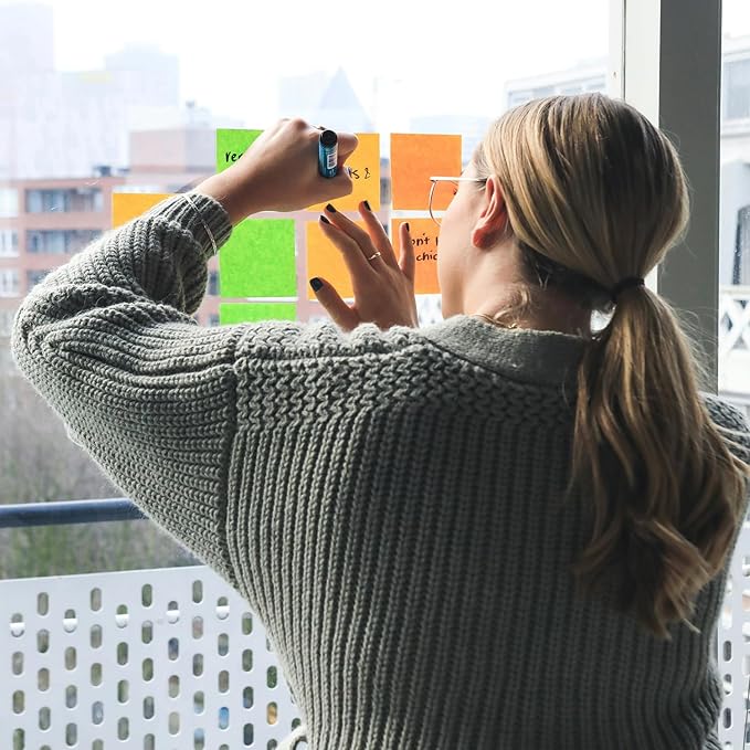 Sticky Notes 3x3 Inches, Self-Stick 48 Pads Bulk, 8 Bright Colors, Colorful Self-Adhesive Notes Pads for Home, School, Office, Notebook, 75 Sheets/Pad