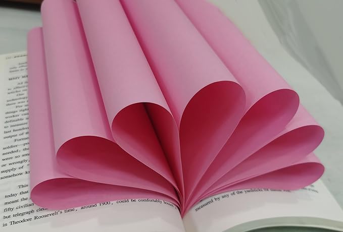 Pink Copy Print Paper 8.5X11 Inches,100 Sheets Rainbow A4 Printer Paper 70GSM Colored Origami Paper for Cutting DIY Kids Art Craft