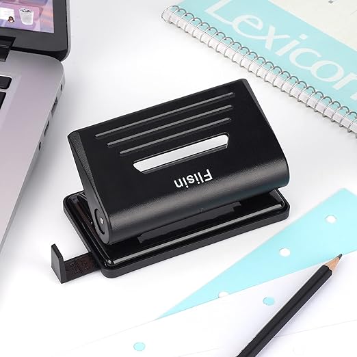 2 Hole Punch,Hole Puncher, Smart Touch, 10 Sheet Punch Capacity, Low Force, Black