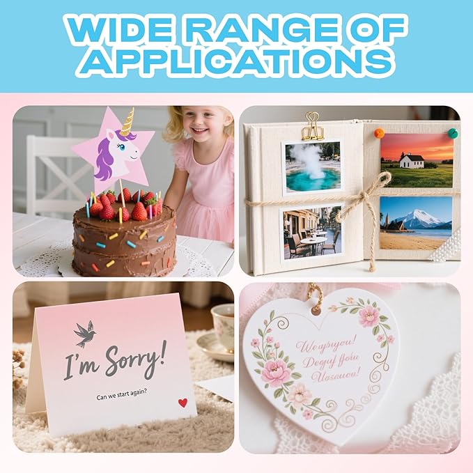 Uinkit 37lb 5x7 Glossy Photo Paper, 100 Sheets Picture Paper for Inkjet Printer, Instant Dry, for DIY Chip Bag, Flyers, Cards, Calendars and Brochures (5X7X100)