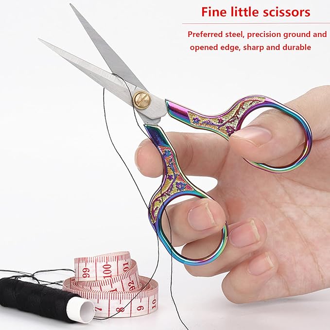 Small Sewing Scissors Sharp Embroidery Crochet Scissors, 2 Piece crochet accessories Yarn fabric scissors for Needlework Arts & Crafts DIY Tools