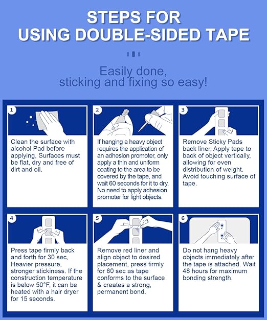 48 Pcs Round Double Sided Sticky Pads Heavy Duty, Made of 3M VHB, Extreme Mounting Foam Tape, Strong Adhesive Tape Squares Waterproof Heat Resistant, Car Home Outdoor Use, 1.18 Inch