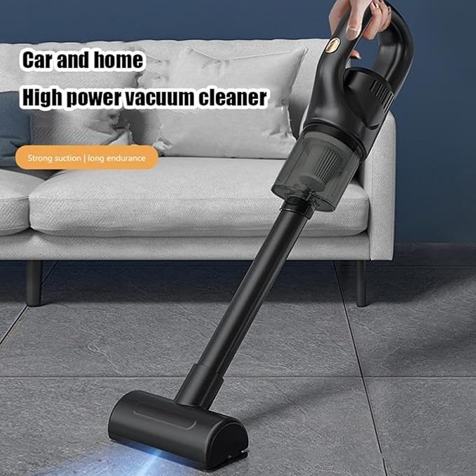 Cordless Vacuum Cleaner,50000PA High Suction Power Upright Vacuum,Portable Lightweight Car Stick Vacuum for Car Office Home Cleaning (Black)