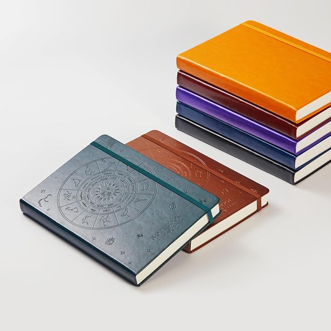 Notebook Journals for Writing Women/Men, 320 Pages Thick Daily Journal Notebooks with 100Gsm Lined Paper, Hardcover Notebook College Ruled for Work School, Faux Leather, A5 (5.7'' X 8.4'') ,