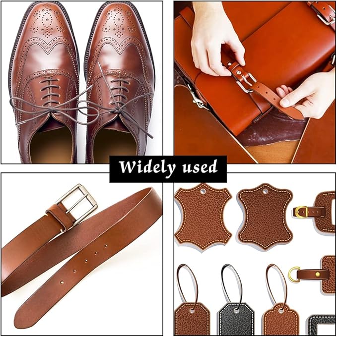 10 Pcs Leather Hole Punch Cutter 0.5mm-3.5mm Hollow Punch Set for Leather Crafting Round Hollow Tools for Watch Bands Belts Canvas Paper Rubber Soft Material Working