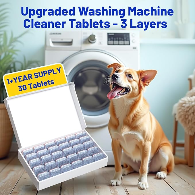 Nunemosk 2-in-1 Pet Hair Removal Kit, Washing Machine Cleaner Tablets & Reusable Pet Hair Removal Glove for Cats and Dogs, Remove Stubborn Pet Hair | Complete Solution for Pet Owners