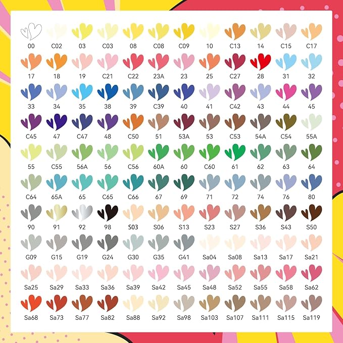 Arrtx Acrylic Markers Anime Series 120 Colors,Brush Tip Acrylic Paint Pens Paint Markers for Rock Painting Glass Wood Stone Fabric,Art Supplies