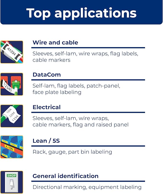 Bundle of Brady M210 Portable Label Printer + Brady Breaker Lockout Tagout Electrical Loto Kit (153669)