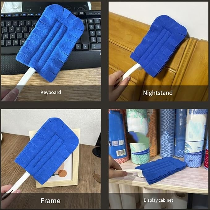 5/10/15 Pcs 360° Electrostatic Duster Refills,Washable＆Reusable Duster Refills,Fleece Duster for Home Office Car High Adsorption Duster,Suitable for Dust, Water Stains, and Pet Hair (5pcs)