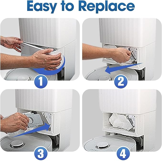 RUKHOOL QV 35A Dust Bags for Roborock Qrevo S5V/ Saros 10R / QRevo Edge/Qrevo Curv/Qrevo S Vacuum Bags for S8 MaxV Ultra/ S8 Max Ultra Qrevo/Qrevo MaxV/Pro/Qrevo Slim Dirt Collector Replacement Parts