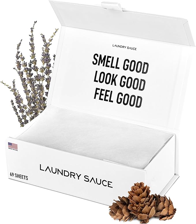 Laundry Sauce - Laundry Dryer Sheets (Siberian Pine), Luxury Fragrance, Contains Essential Oils, Softens Fabric, Removes Static Cling, Eco-Friendly Packaging, Travel Friendly, 69 Count