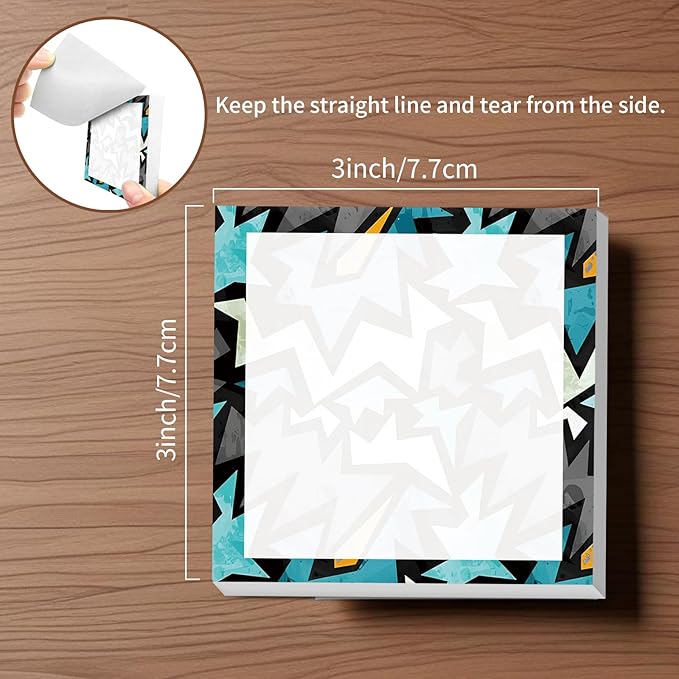 Sticky Notes, 2 Pads, 3x3 inches, Cute Colorful Fun Self-Stick Note Pads, Easy Post, Strong Adhesive Notepad Abstract Blue Stars