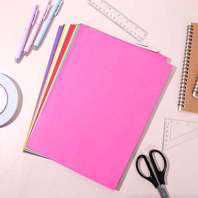 Color Copy & Print Paper 8.3"x11.7" 300 Sheets 20 Colors Rainbow Printer Paper Pastel Color Multipurpose Papers Portable Colored Copy Papers for DIY Cut Art Craft Office School Print Copys Document