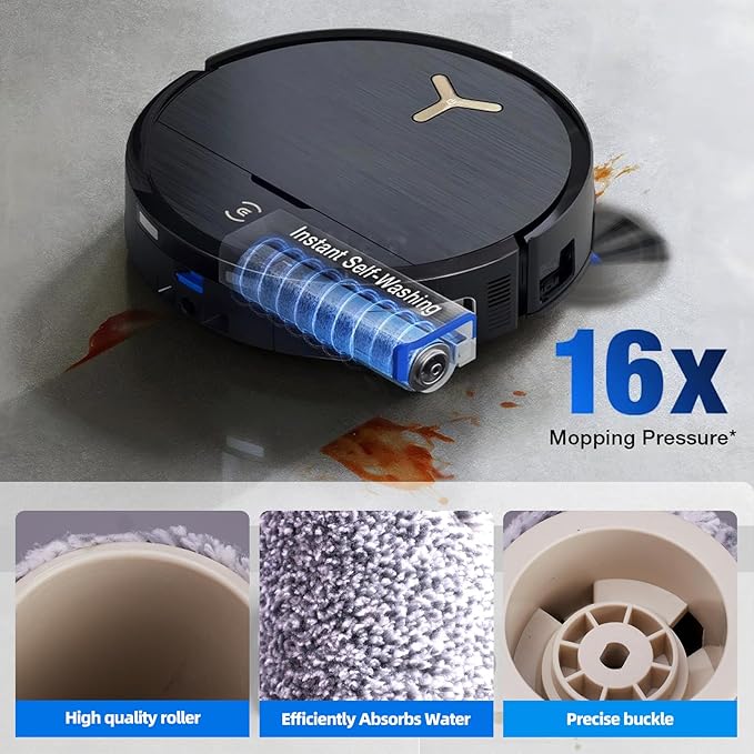EOVWAEO 22 Pack Accessories Kit for ECOVACS DEEBOT X9 PRO Omni / X9 PRO Robot Vacuum, Replacement 2 Anti Tangle Main Brush 2 Roller Mop 6 Dust Bags 6 Sidebrush 4 Filter 1 Cleaning Brush 1 Screwdriver
