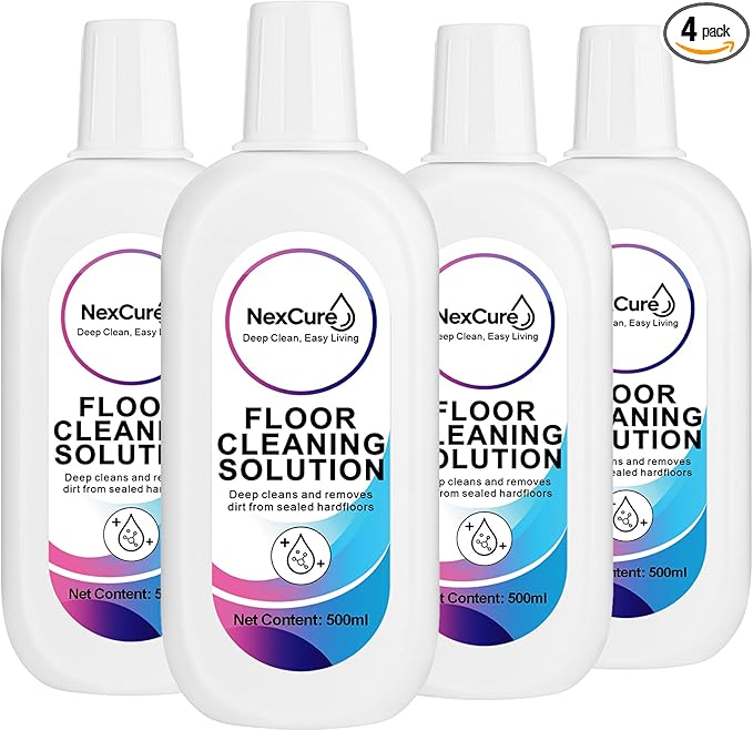 JXXAMZ33 Tineco Cleaning Solution Compatible – 4 Pack (500ml Each, 2L Total) Tineco Floor Cleaner Refill, Multi-Surface Floor Cleaning Solution for iFloor & Floor One, Residue-Free & Pet Safe