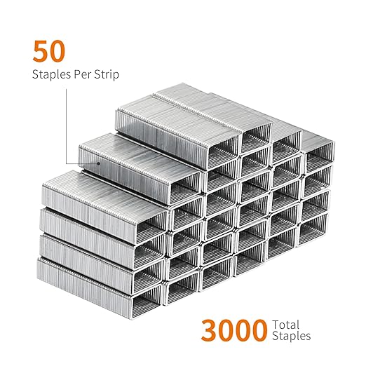 Eagle No.10 Mini Premium Staples for #10 Staplers, 1000 pcs Per Box, Pack of 3 Boxes, 3000 pcs in Total, Silver