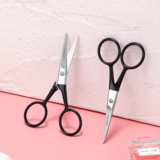 4" Small Precision Embroidery Scissors - All purpose Stainless Steel Sharp Fabric Scissors for DIY Craft Thread Cutting Yarn, Knitting Needlework Stitching Shears, Manicure Cuticles Nail