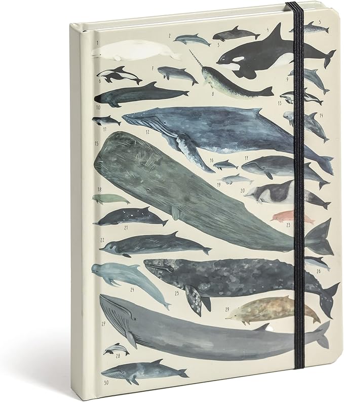High Note Orders of the Animals Non-Dated Journal Notebook, 6" x 8.5" Lined Animal Journal with 183 Pages, Spot Gloss Cover, Elastic Band and Ribbon Bookmark
