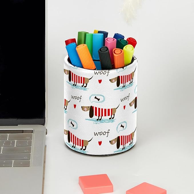 Cute Cartoon Dog Pen Holder Makeup Brushes Holder Cosmetic Storage for Home and Office