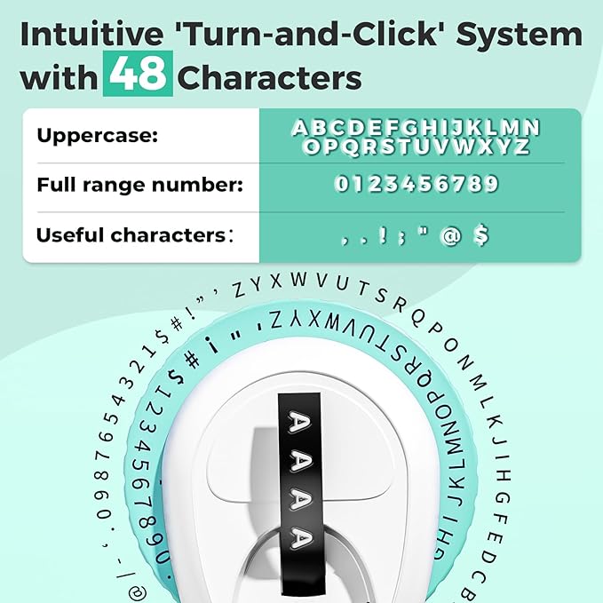 Vixic Embossing Label Maker, Retro Manual Label Makers Embossed, Old School Emboss Label Maker Punch, Handheld Embosser with 5 Rolls 3D Embossing Tapes, Labeler for DIY Crafting Kitchen Office Kids