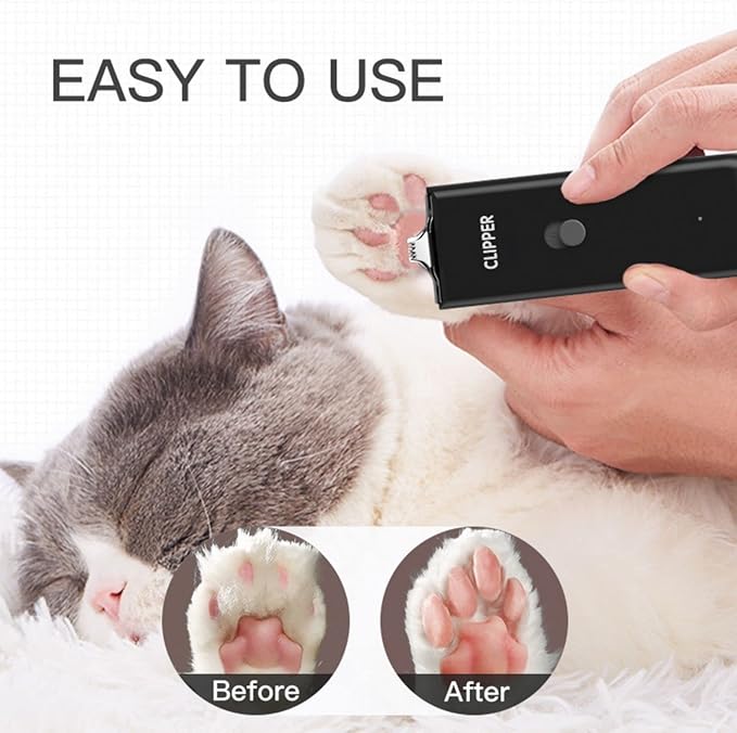 Grimgrow Dog Cat Home Hair Waterproof Clipper Portable Electric USB Rechargeable Pet Grooming Tools Low Noise Shaver Cordless Trimmer for Small and Large Pets