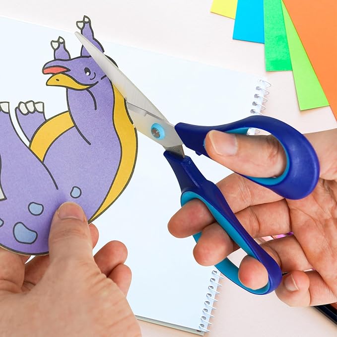 OneName 7" Student Scissors,Big Kids Scissors,Sharp Pointed Tip Blades Shears for Middle School Kids Crafting Project,Children Scissor Ages 8-12 Great for School DIY,Arts,Home 3 Pack