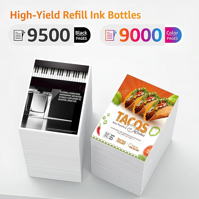 Jeoskarky Compatible for HP 31xl Color HP 32xl Black Ink Bottle for HP Smart Tank 7602 6001 5101 7301 6000 5102 5000 5103 7002 7001 7302 Series for Smart Tank Plus 651 551 Printers (4 Bottles)