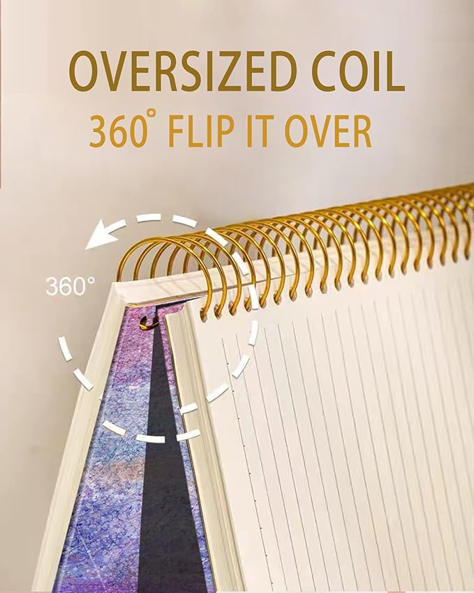 iampanda Spiral Journal Notebook,Strong Twin-Wire Binding with Premium Paper for Girl Women,60 Sheets A5 College Ruled Notebook/Journal,Perfect for School Office Home Gifts,Watercolor Ivy Flower