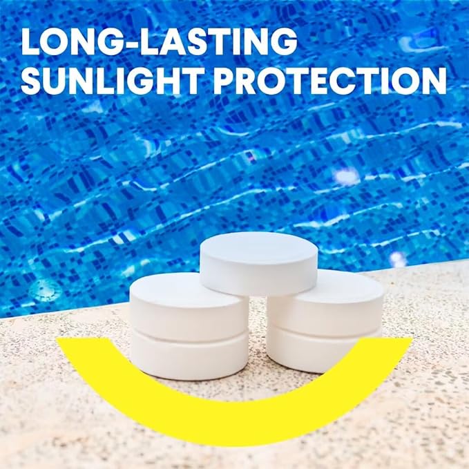 PROFELIZ Chlorine Tablets 3 Inch for Swimming Pools, Kills Bacteria and Stops Algae, Slow Dissolving,Exclusive Protective Packaging,Pool Chlorine Tablets,20lbs