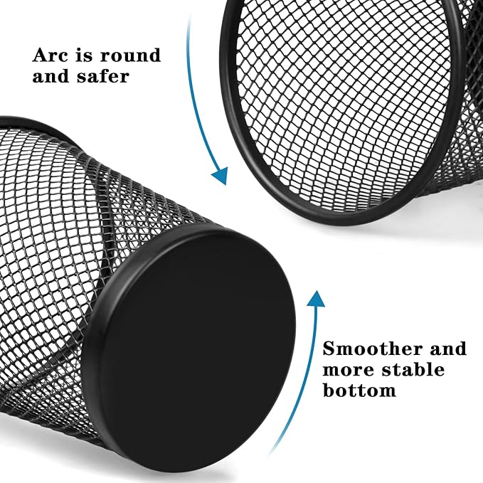 Gwybkq Pen Holder for Desk Mesh Pen Cups Metal Pencil Holder 12 Packs Desk Organizers and Storage